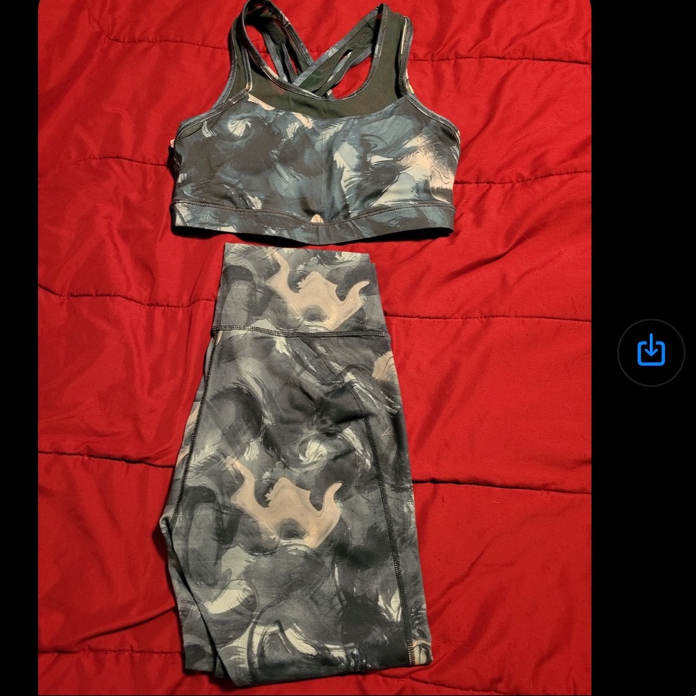 Fabletics matching sports bra and leggings